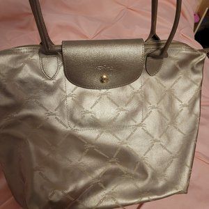 Longchamp gold metallic shoulder bag